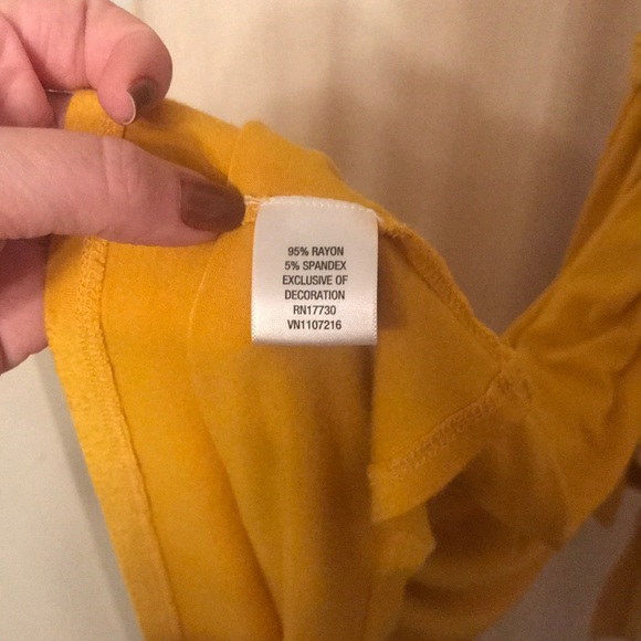 Mustard yellow tie dress with white rope detail - Picture 5 of 5